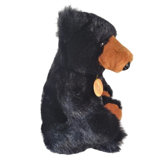 Black Bear Plush 14" 1995 Toys R Us Geoffrey Soft Classic Stuffed Animal Stuffie - Picture 5 of 11